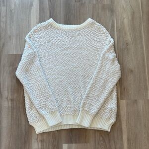 She + Sky Textured Cream Sweater